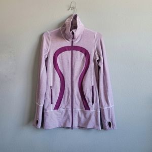 Lululemon Dewberry/Purple Microstripe In Stride track jacket size 6
